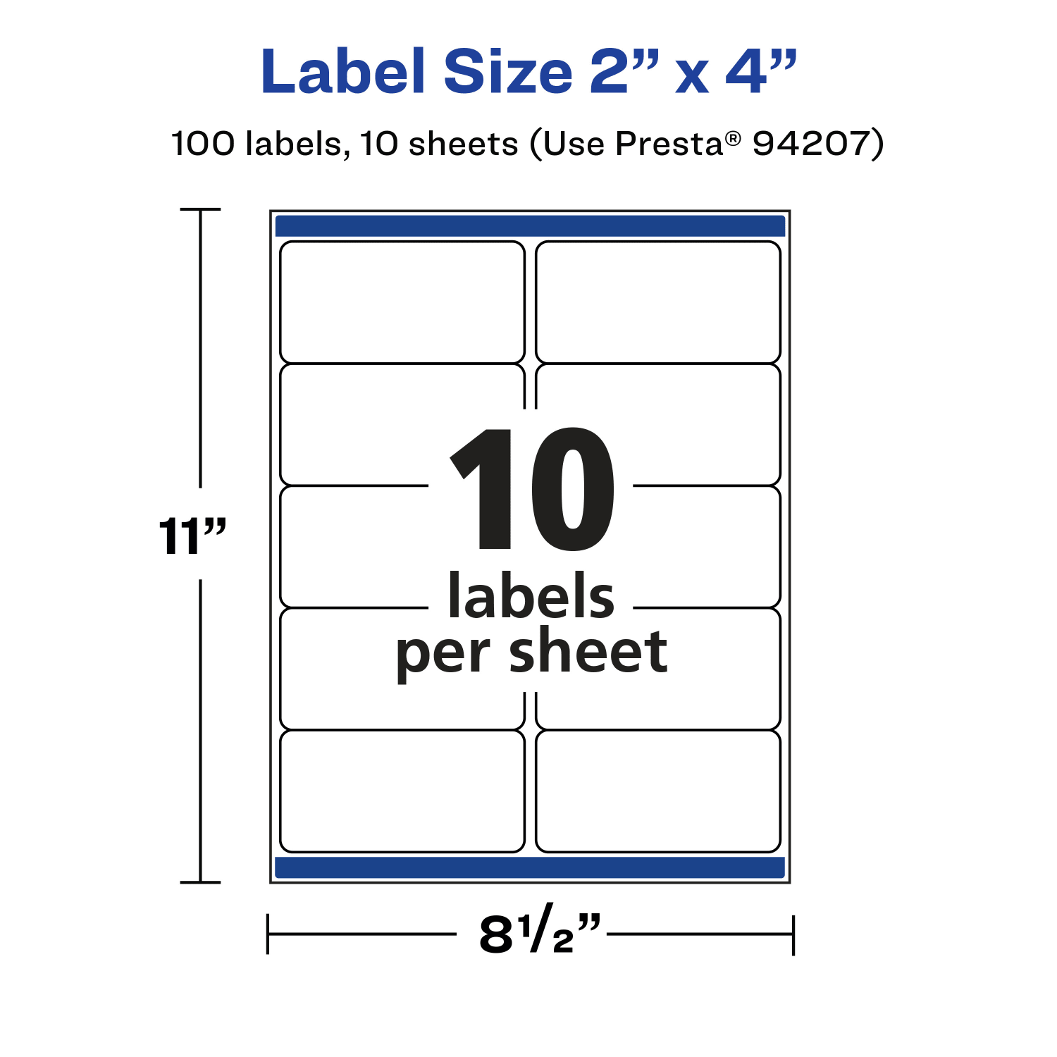 Avery Glossy Permanent Labels With Sure Feed, 94207-CGF10, Rectangle, 2in x 4in, Clear, Pack Of 100 - Image 6