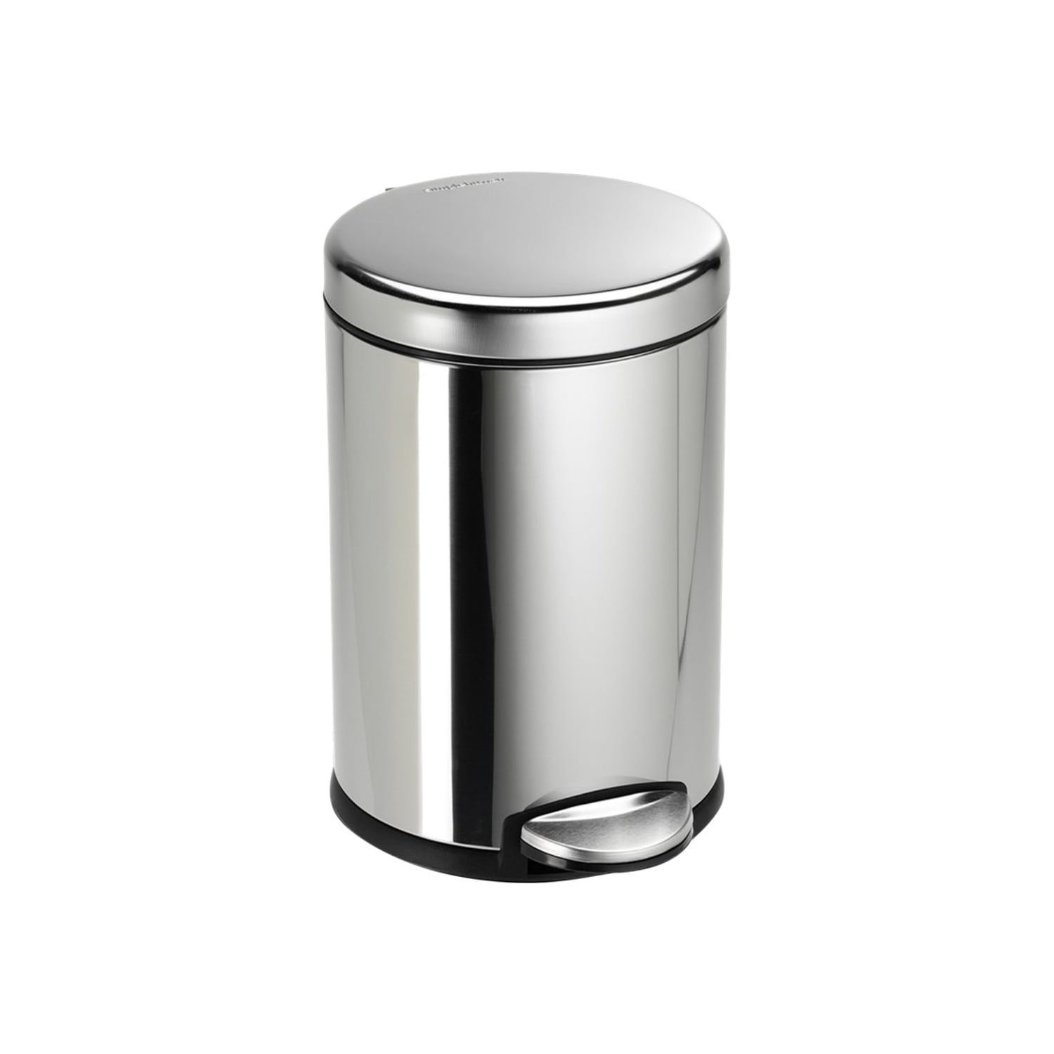 simplehuman Round Stainless-Steel Step Trash Can, 1.2 Gallons, 12-1/10inH x 7-3/5inW x 10inD, Polished Stainless Steel - Image 5