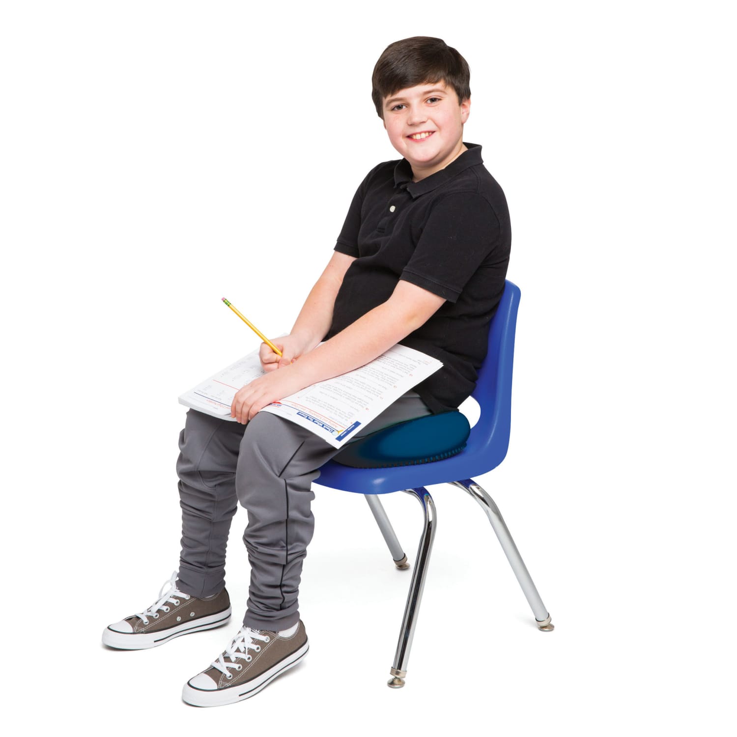 Bouncyband Antimicrobial Big Wiggle Seat Sensory Cushion, 13in, Blue - Image 5