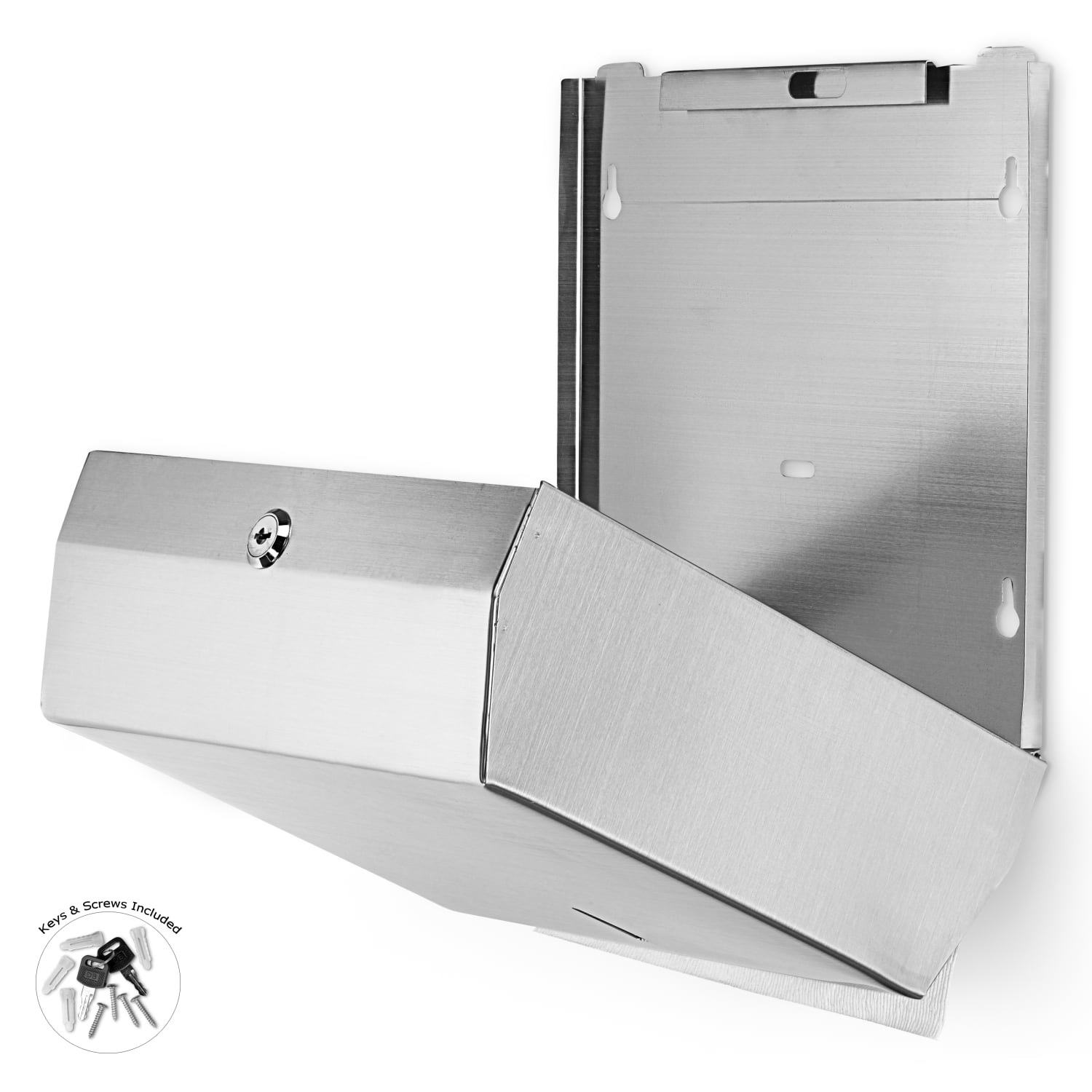 Alpine Multi-Fold C-Fold Paper Towel Dispenser, 10-1/4inH x 11-1/4inW x 4inD, Stainless Steel - Image 5