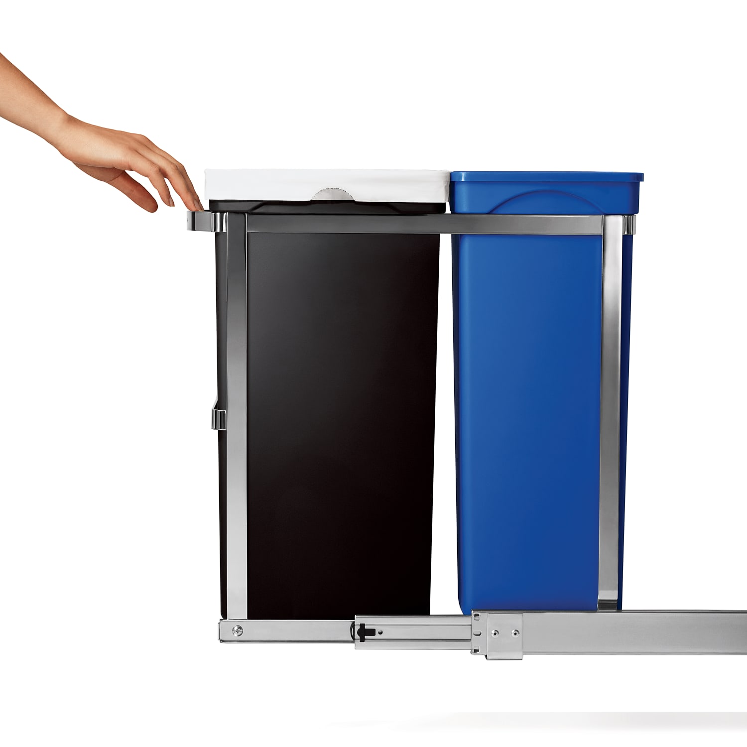 simplehuman Pull-Out Trash Can Recycler, 9.3 Gallons - Image 4
