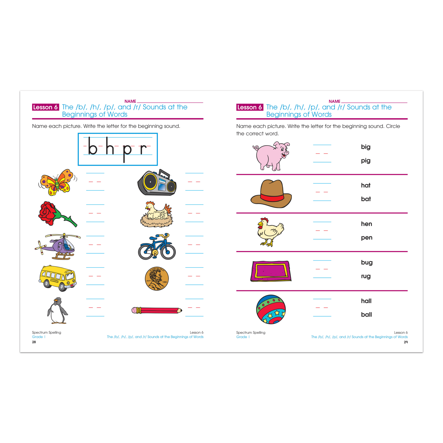 Spectrum Spelling, Grade 1 - Image 3