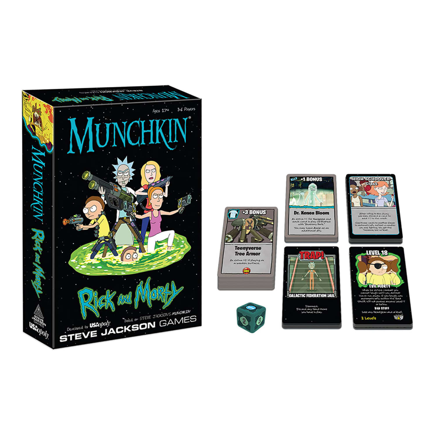 USAopoly MUNCHKIN: Rick And Morty Card Game - Image 4