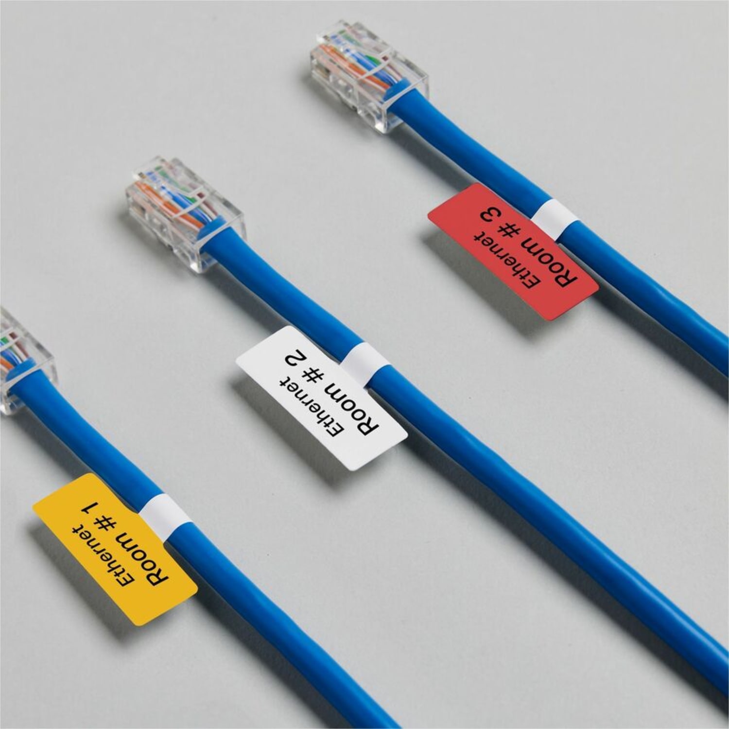 Avery Cable Labels, T-Style, 1.25in x 2in , 300 Total (61539) - Waterproof - 1 1/4in Width x 2in Length - Permanent Adhesive - T-shaped - Inkjet, Laser - White - Film - 30 / Sheet - 10 Total Sheets - 300 Total Label(s) - 1 - Image 3