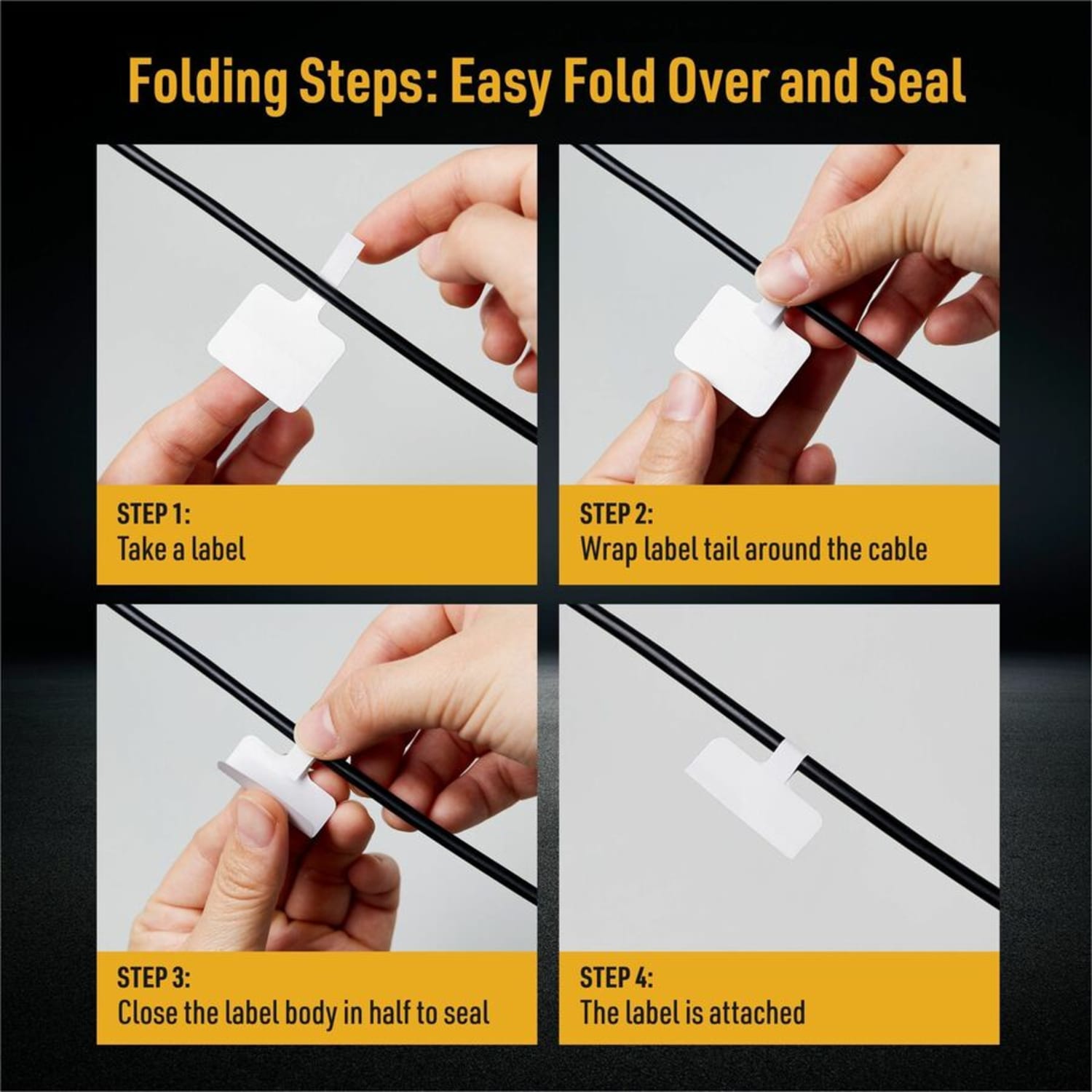 Avery Cable Labels, T-Style, 1.25in x 2in , 300 Total (61539) - Waterproof - 1 1/4in Width x 2in Length - Permanent Adhesive - T-shaped - Inkjet, Laser - White - Film - 30 / Sheet - 10 Total Sheets - 300 Total Label(s) - 1 - Image 5