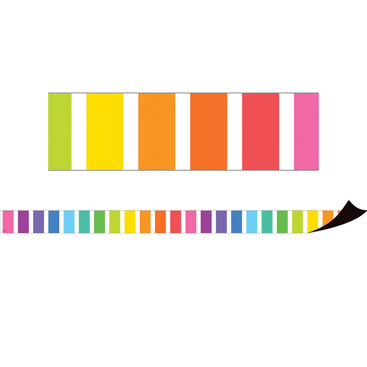 Teacher Created Resources Magnetic Border, Colorful Stripes, 24ft Per Pack, Set Of 2 Packs - Image 3