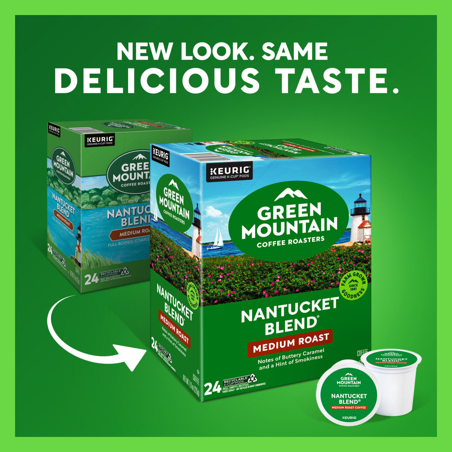 Green Mountain Coffee Roasters Nantucket Blend Keurig Single-Serve K-Cup Pods, Medium Roast, 24 Pods Per Pack, Case Of 4 Packs - Image 3