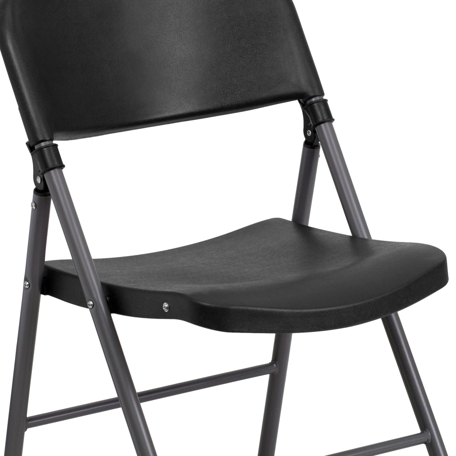 Flash Furniture HERCULES Plastic Folding Chairs BlackCharcoal Pack Of 6 Chairs PopularChairscom