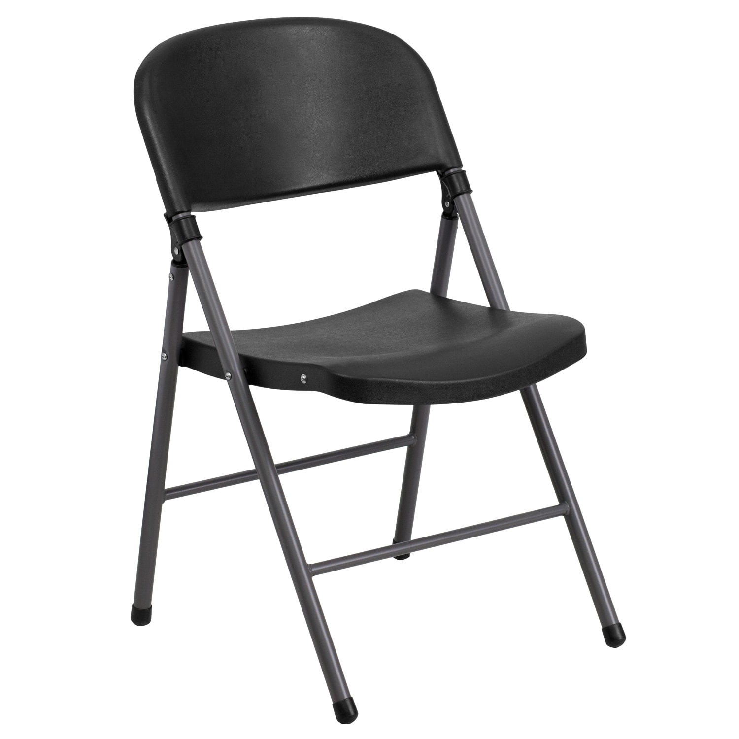 Flash Furniture HERCULES Plastic Folding Chairs BlackCharcoal Pack Of 6 Chairs PopularChairscom
