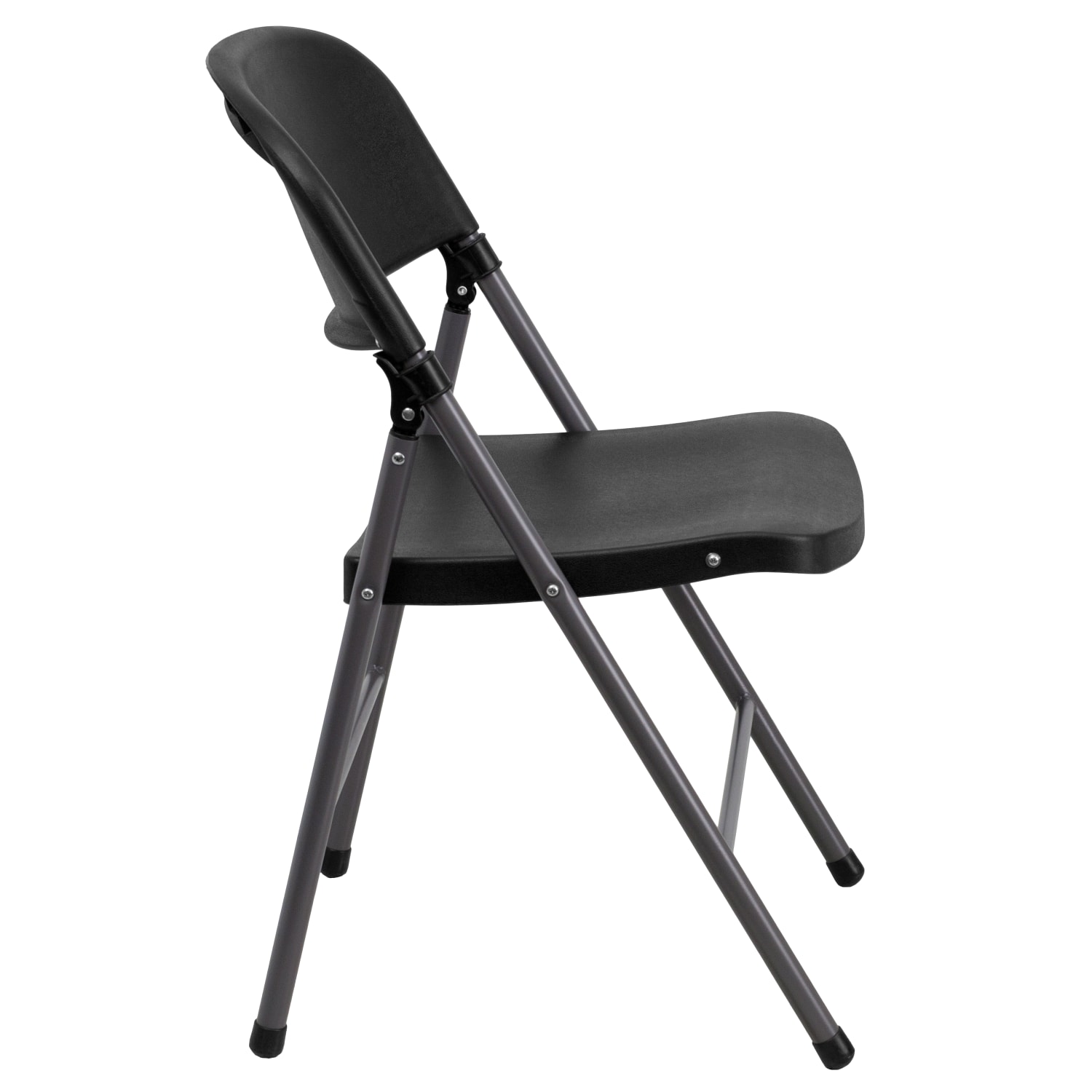 Flash Furniture HERCULES Plastic Folding Chairs BlackCharcoal Pack Of 6 Chairs PopularChairscom