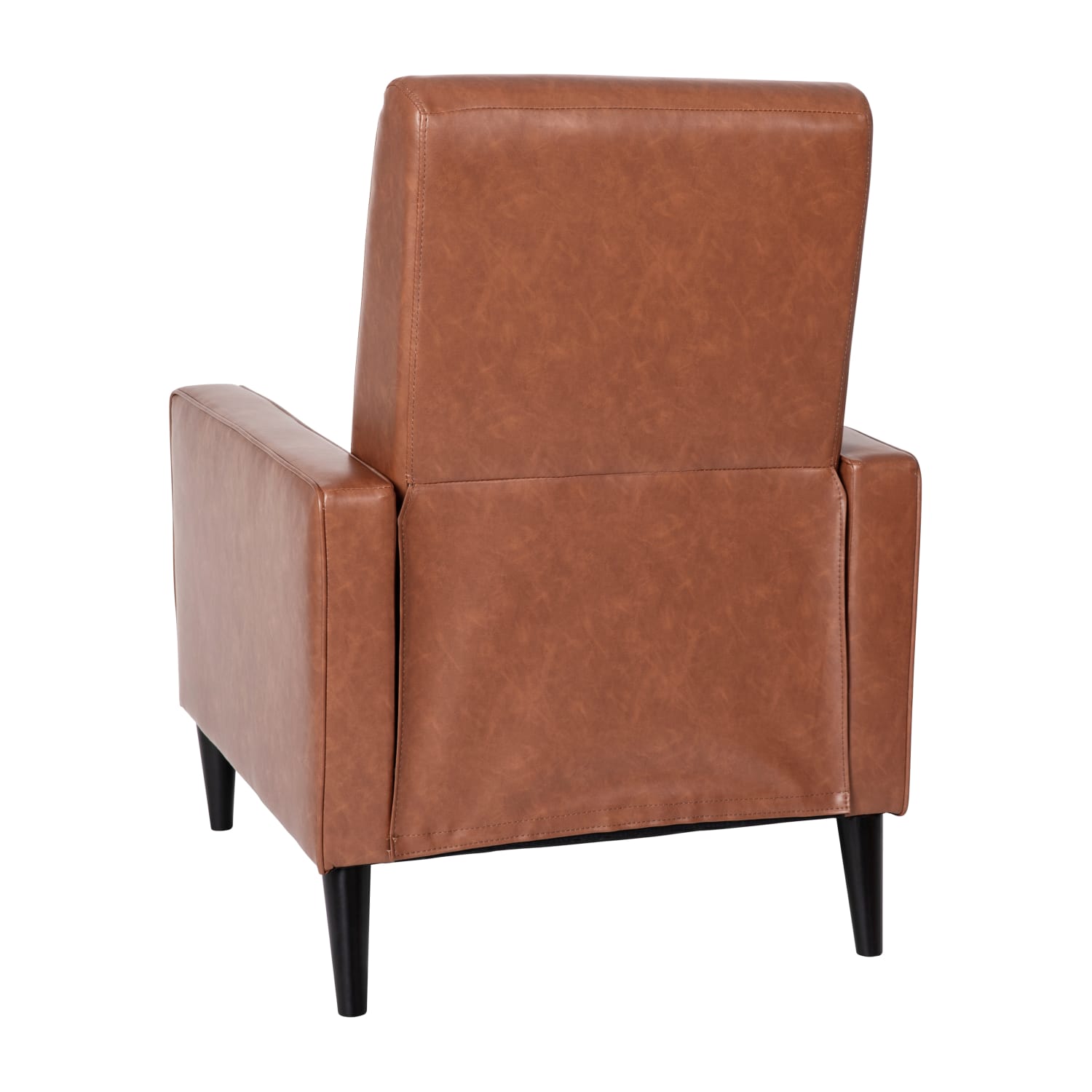 Flash Furniture Ezra Upholstered Button-Tufted Push-Back Recliner, Cognac Brown - Image 7