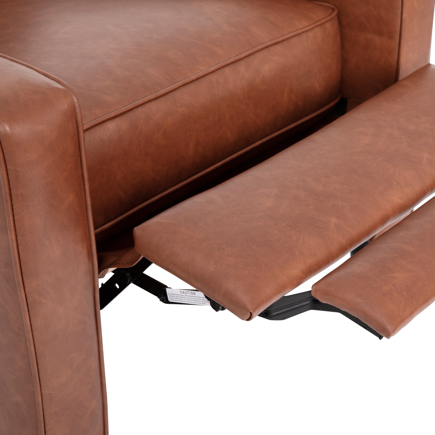 Flash Furniture Ezra Upholstered Button-Tufted Push-Back Recliner, Cognac Brown - Image 12