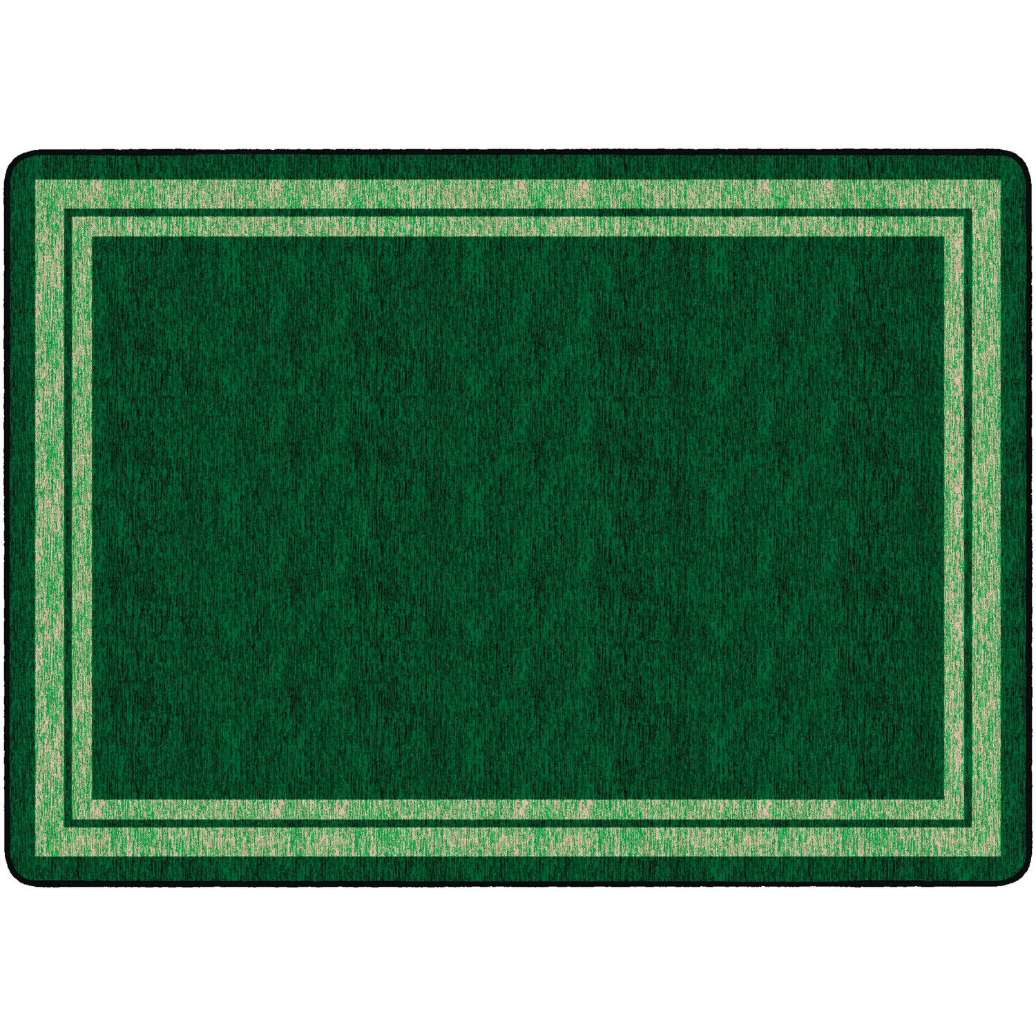 Flagship Carpets Double-Border Rectangular Rug, 72in x 100in, Clover Green