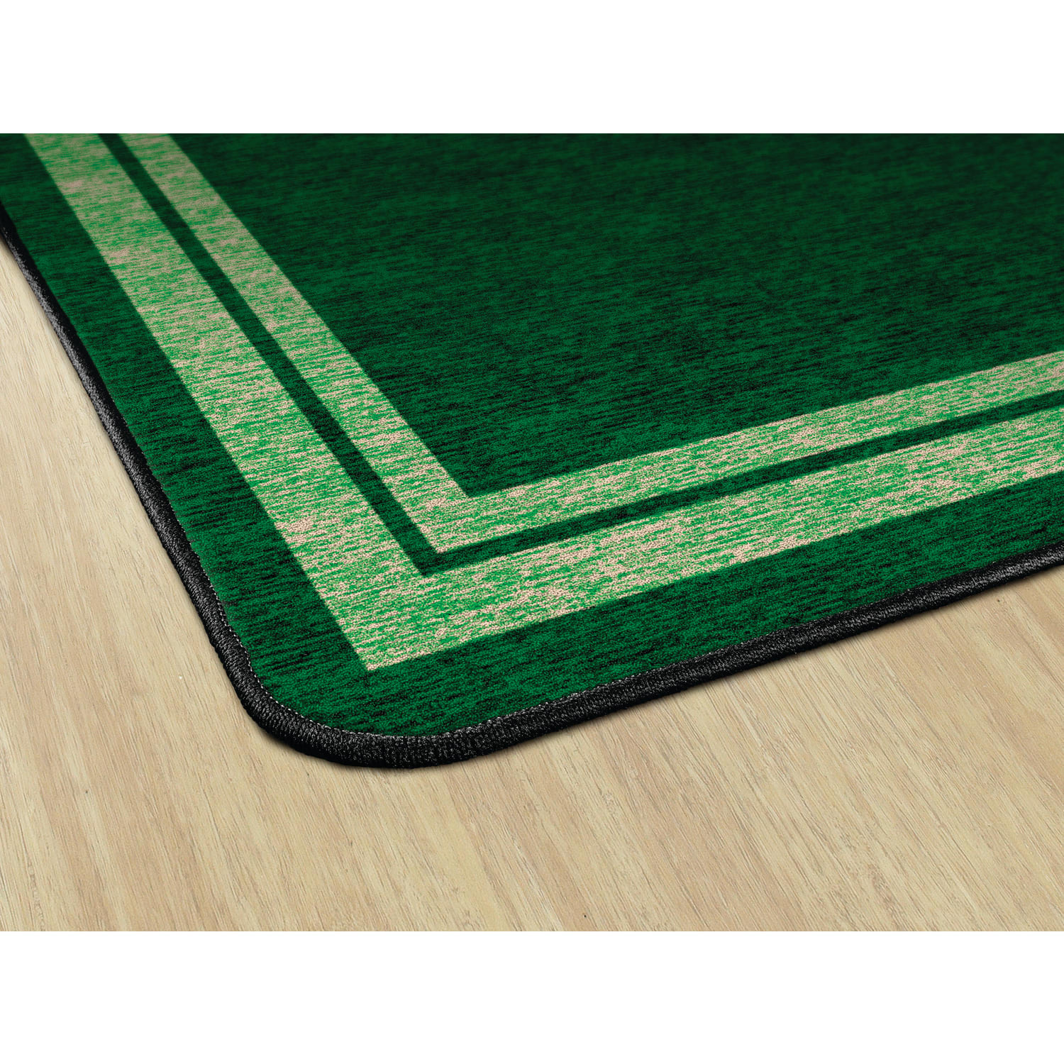 Flagship Carpets Double-Border Rectangular Rug, 72in x 100in, Clover Green - Image 4