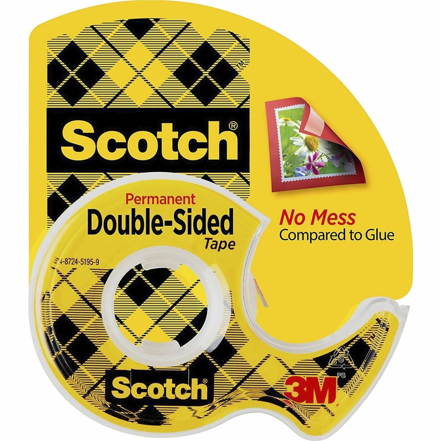 Scotch 137 Photo-Safe Double-Sided Tape In Dispenser, 1/2in x 450in, Clear - Image 3