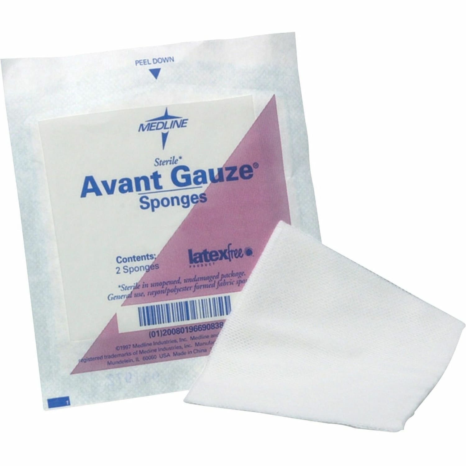 Medline Avant Gauze Non-Woven Sponges, 4-Ply, 3in x 3in, White, Box Of 40 - Image 3