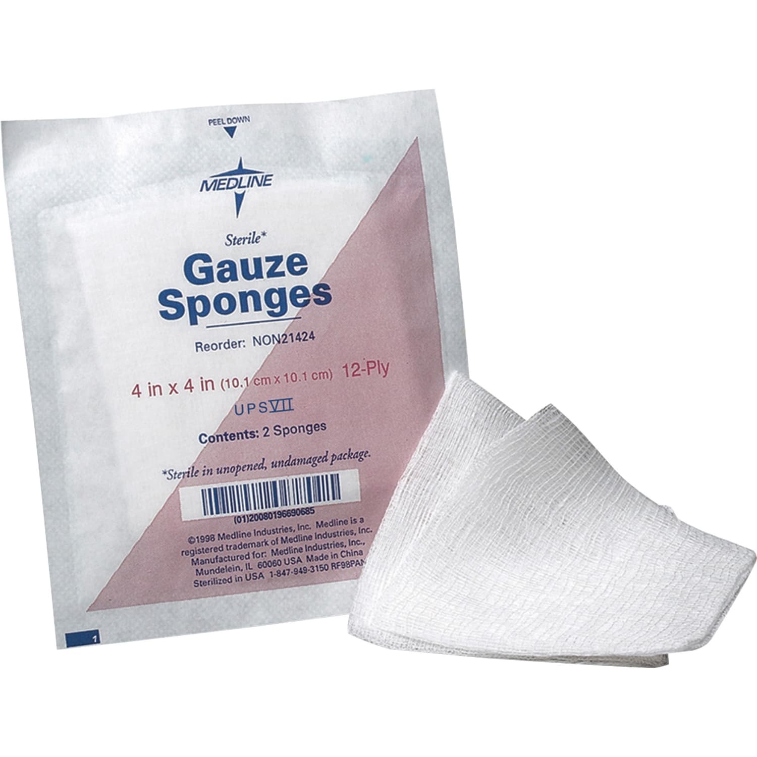 Medline Sterile Gauze Sponges, 4in x 4in, 12-Ply, Box Of 50 - Image 3