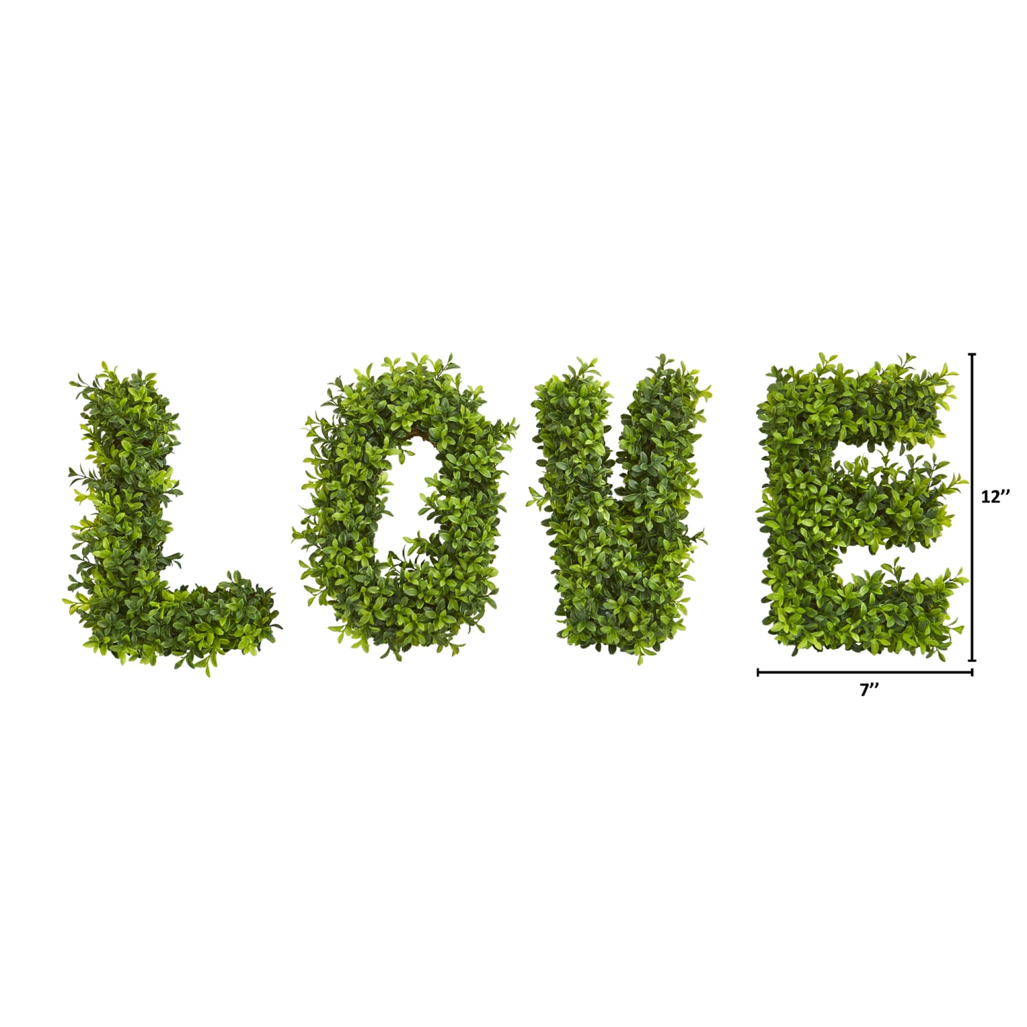 Nearly Natural LOVE Boxwood Artificial Wall Decoration, 12inH x 7inW x 4inD, Green - Image 3