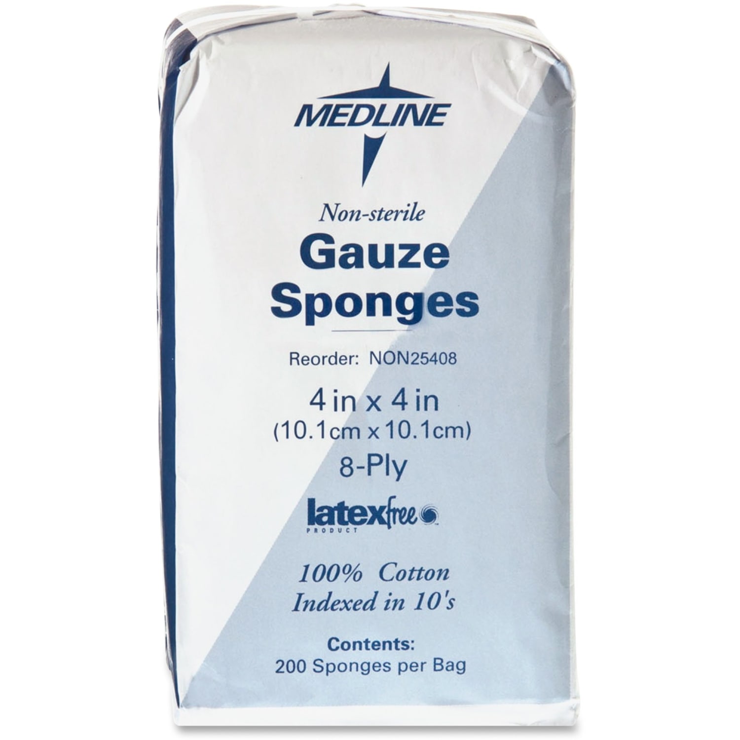 Medline Gauze Sponges, Nonsterile, 4in x 4in, 8-Ply, Box Of 200 - Image 3