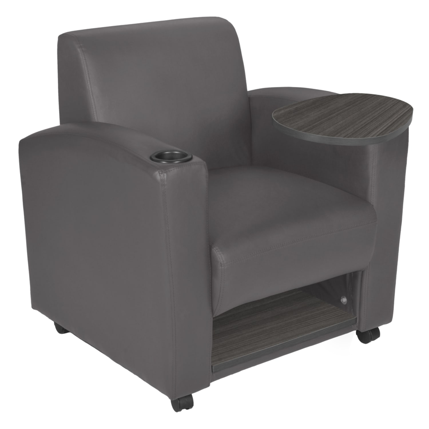 Regency Nova Lounge Accent Chair With Tablet Arm And Storage, Gray - Image 6