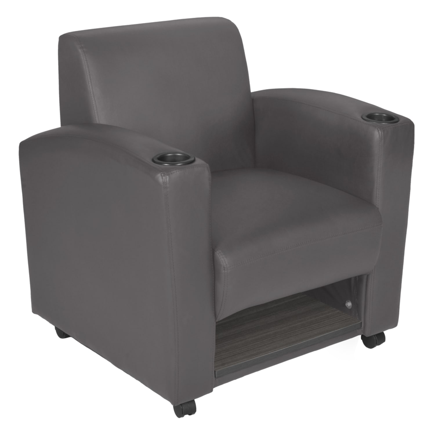 Regency Nova Lounge Accent Chair With Tablet Arm And Storage Gray PopularChairscom