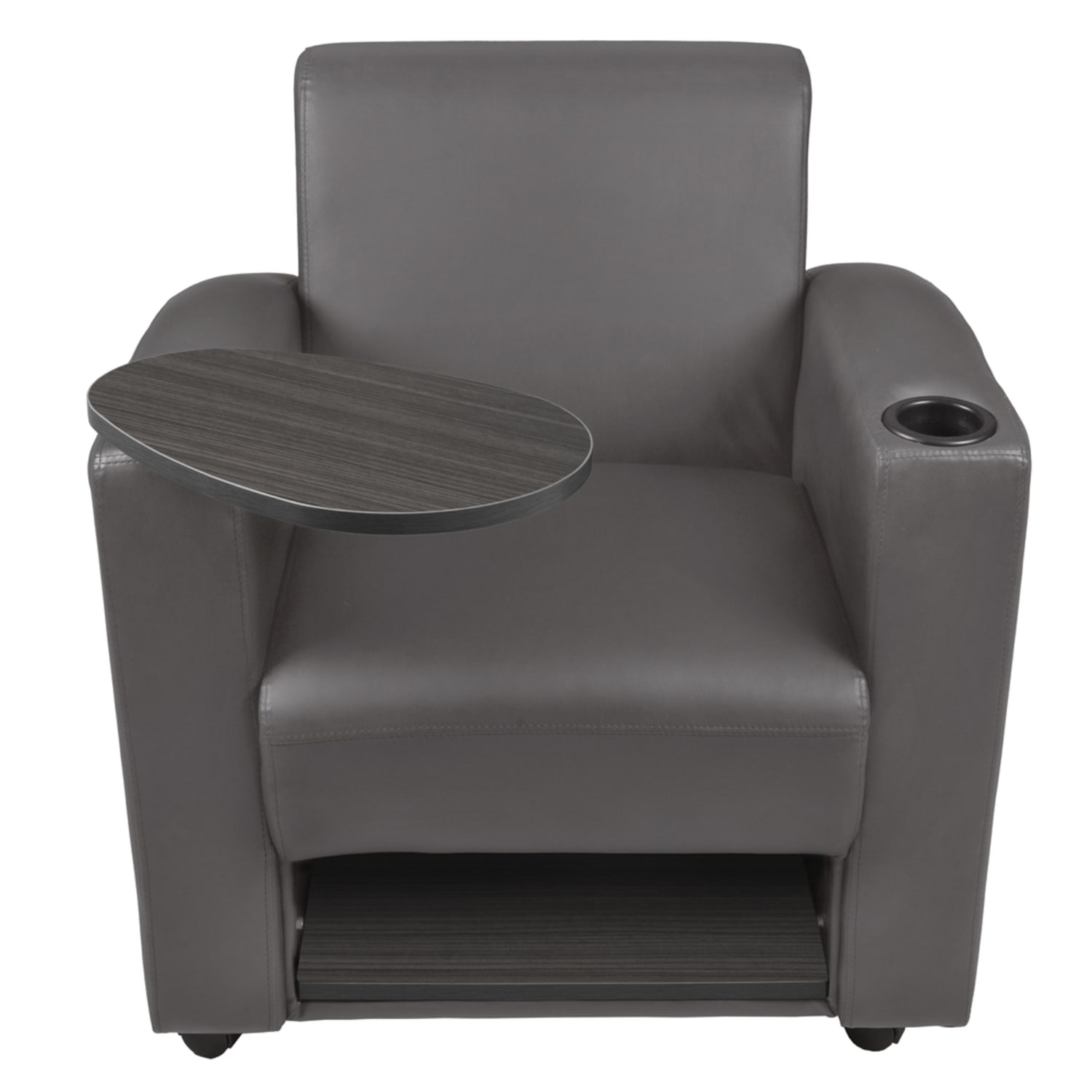 Regency Nova Lounge Accent Chair With Tablet Arm And Storage Gray PopularChairscom
