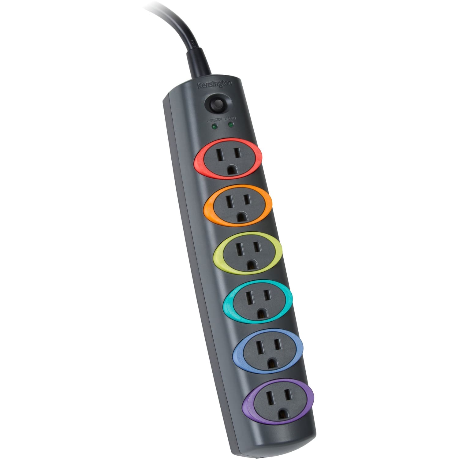 Kensington SmartSockets Premium Surge Protector, 1260 Joules, 6-Outlet, 8ft Cord - Image 3