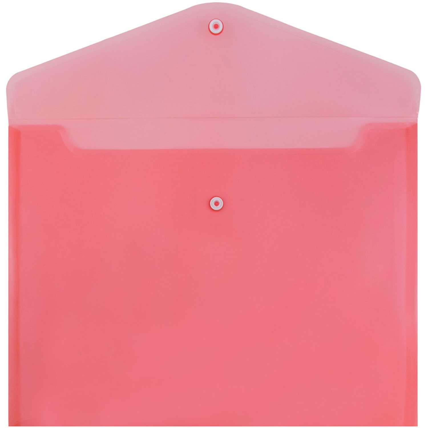 JAM Paper Booklet Plastic Envelopes, Letter-Size, 9 3/4in x 13in, Button-Snap Closure, Red, Pack Of 12 - Image 3