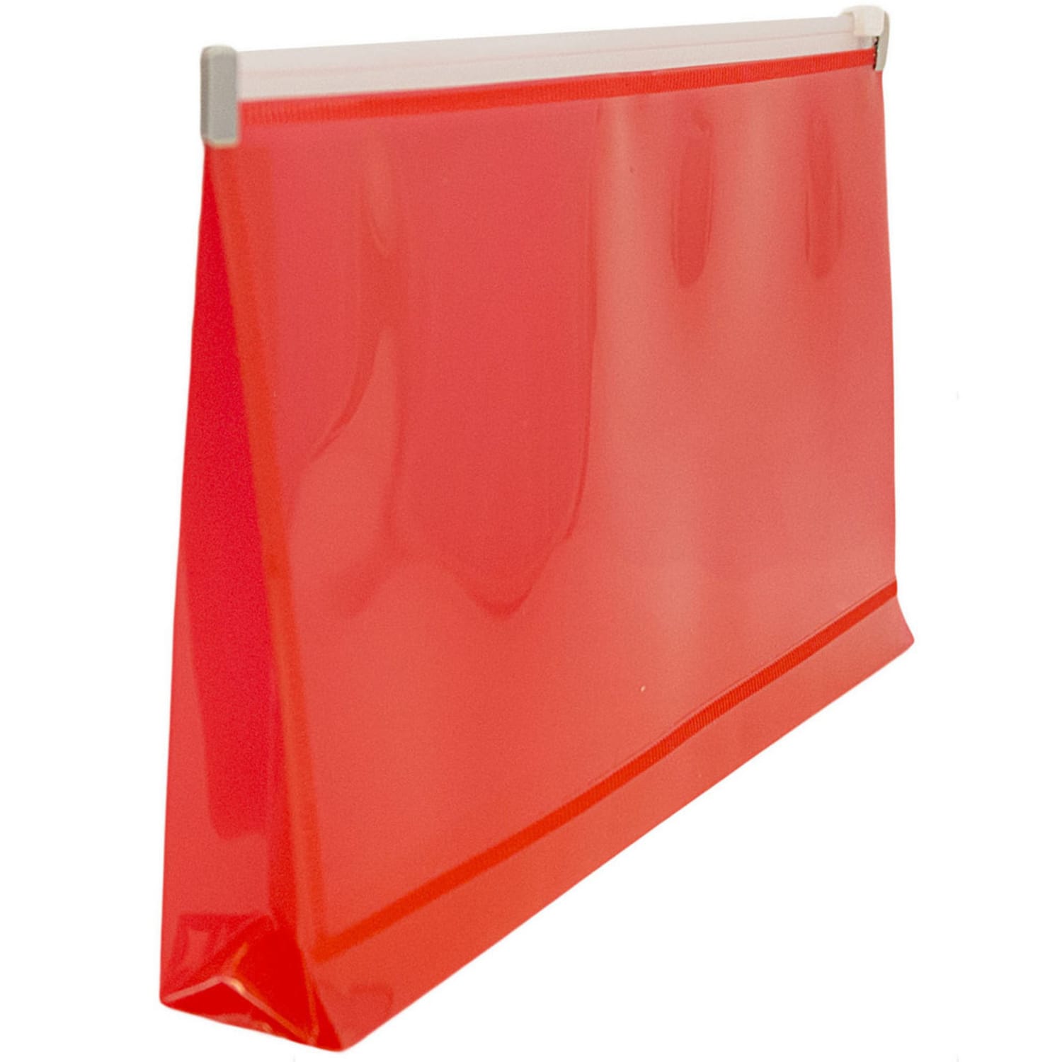 JAM Paper #10 Plastic Envelopes, Zipper Closure, Red, Pack Of 12 - Image 3