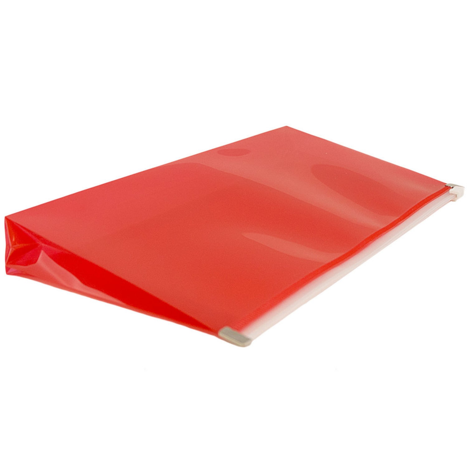 JAM Paper #10 Plastic Envelopes, Zipper Closure, Red, Pack Of 12 - Image 4