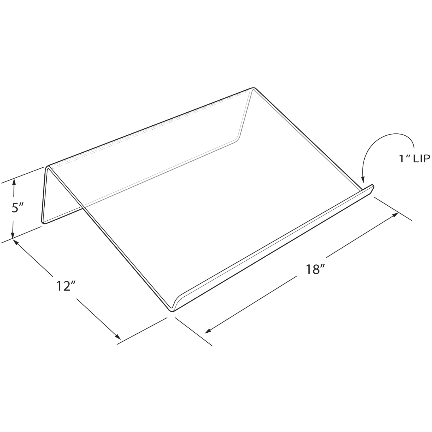 Azar Displays Book Stand Holder, 5inH x 18inW x 12inD, Clear - Image 3