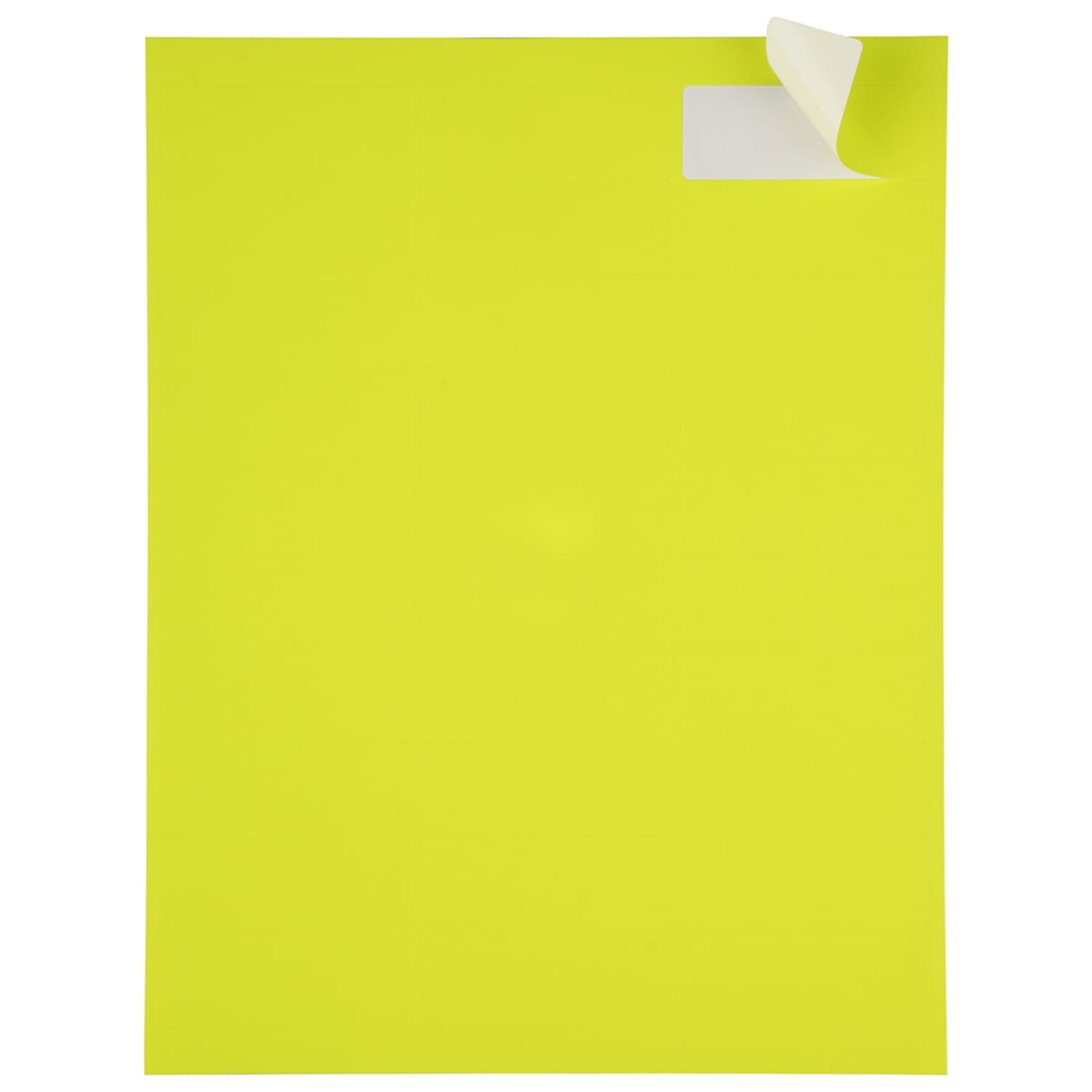 JAM Paper Mailing Address Labels, Rectangle, 1in x 2 5/8in, Neon Yellow, Pack Of 120 - Image 4