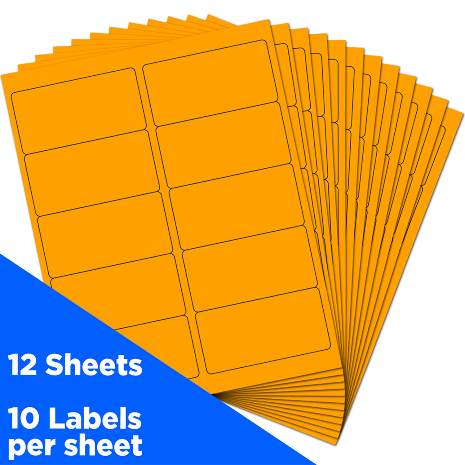 JAM Paper Mailing Address Labels, Rectangle, 2in x 4in, Neon Orange, Pack Of 120 - Image 3