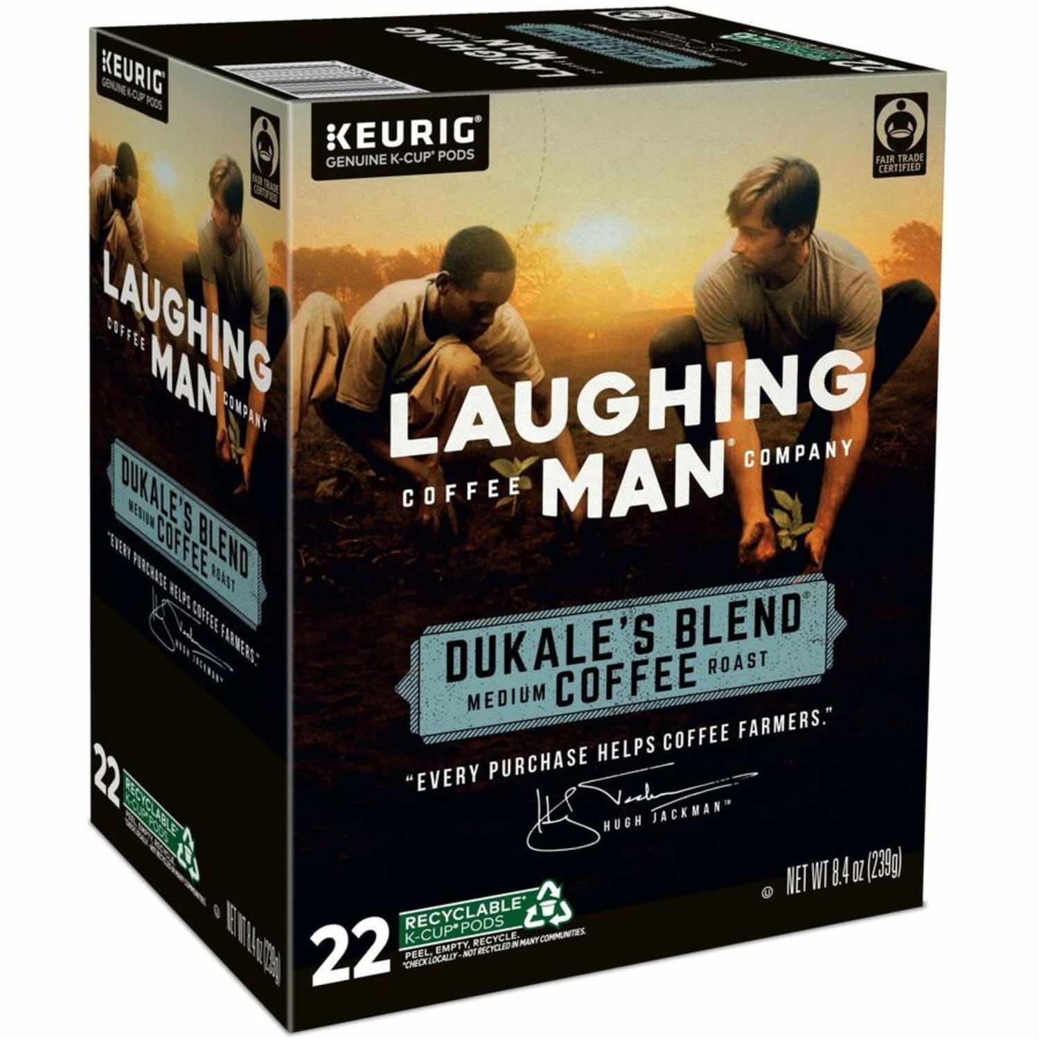 Laughing Man Single-Serve Coffee K-Cup Pods, Medium Roast, Dukales Blend, Carton Of 22 - Image 6