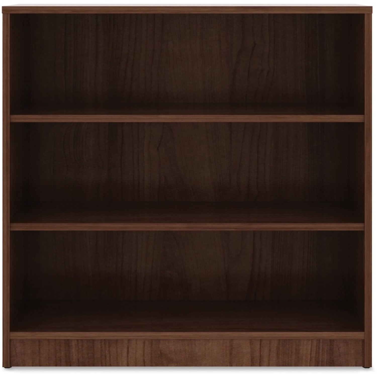 Lorell 36inH 3-Shelf Bookcase, Walnut - Image 6