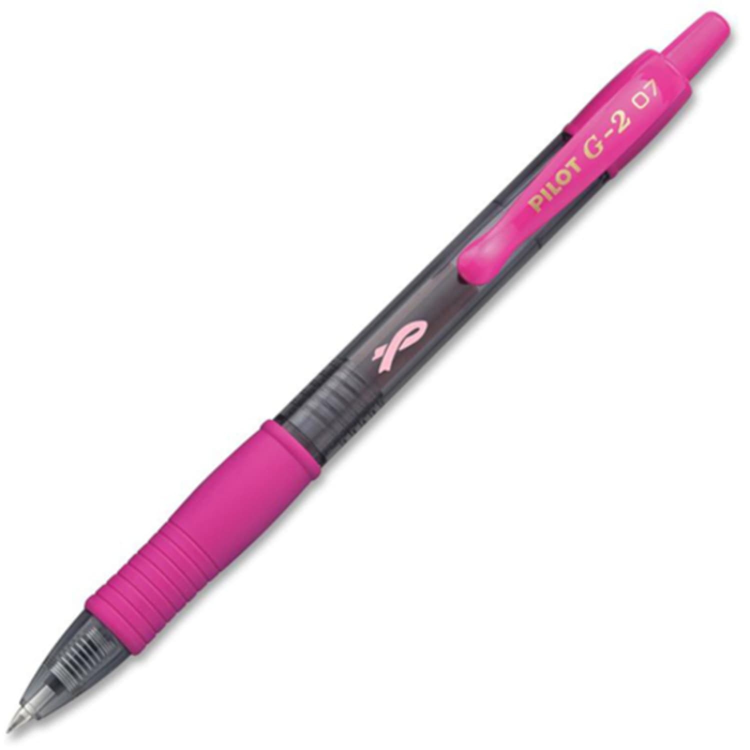 Pilot G2 Retractable Gel Pens, Fine Point, 0.7 mm, Pink Barrel, Black Ink, Pack Of 2 Pens - Image 4