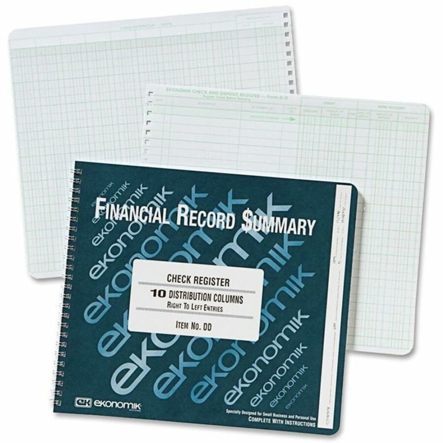 Ekonomik Financial Record Summary, 8 3/4in x 10in, 100% Recycled - Image 3