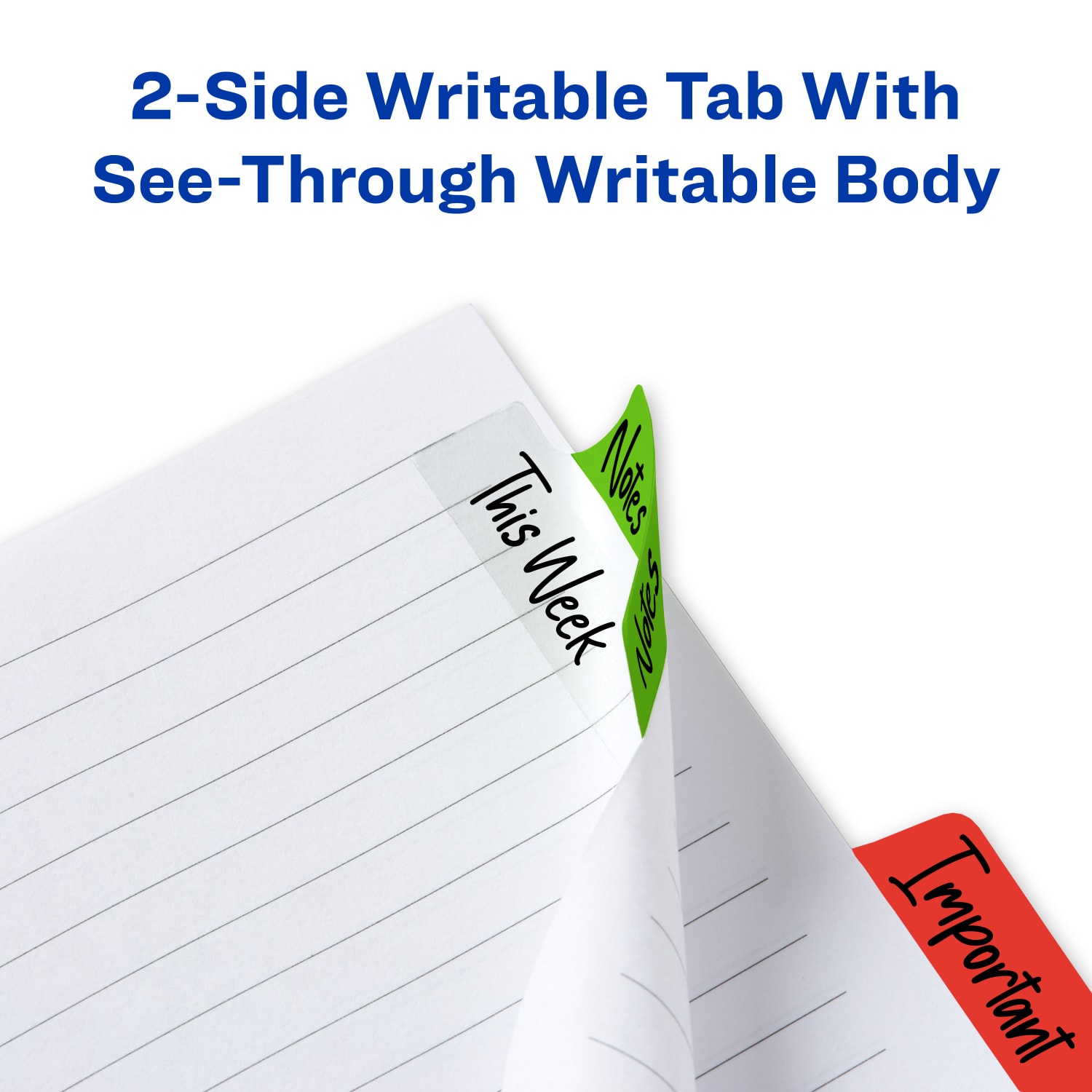 Avery Margin Ultra Tabs, 2.5in x 1in, Assorted Primary, Set Of 24 Repositionable Tabs - Image 6