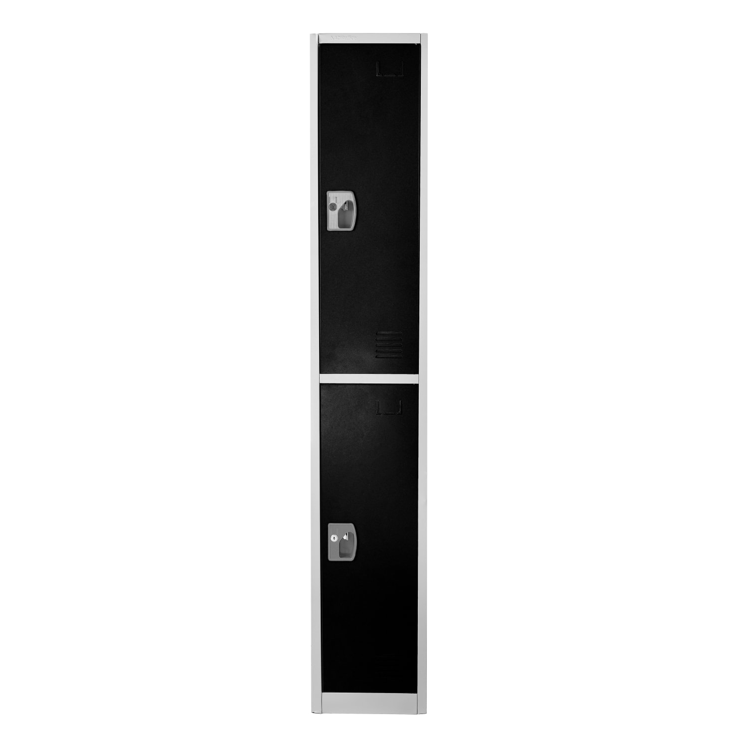 Alpine 2-Tier Steel Lockers, 72inH x 15inW x 15inD, Black, Set Of 2 Lockers - Image 5