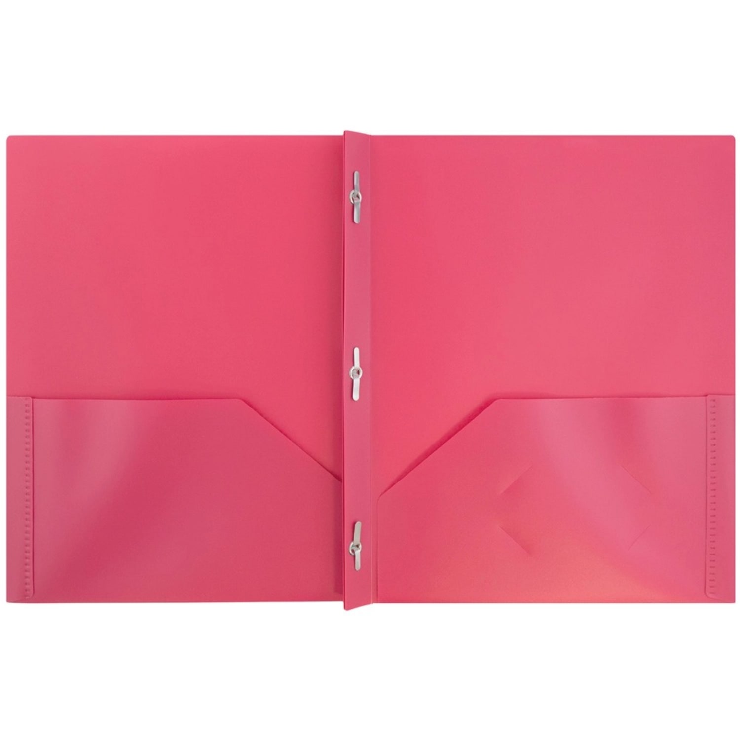 JAM Paper Plastic 2-Pocket POP Folders With Prongs, Letter Size, 9-1/2in x 11-1/2in, Assorted Primary Colors, Pack Of 6 Folders - Image 6