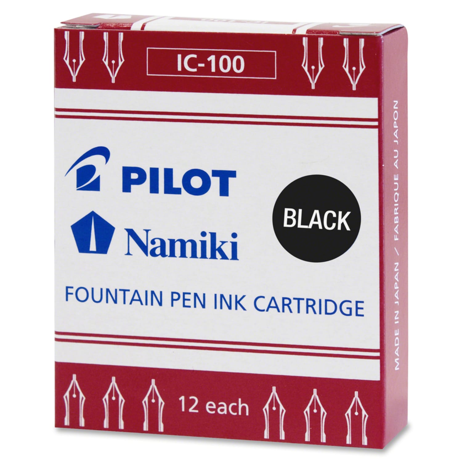 Pilot Fountain Pen Ink Cartridges, Fine Point, Black Ink, Pack Of 12 - Image 4