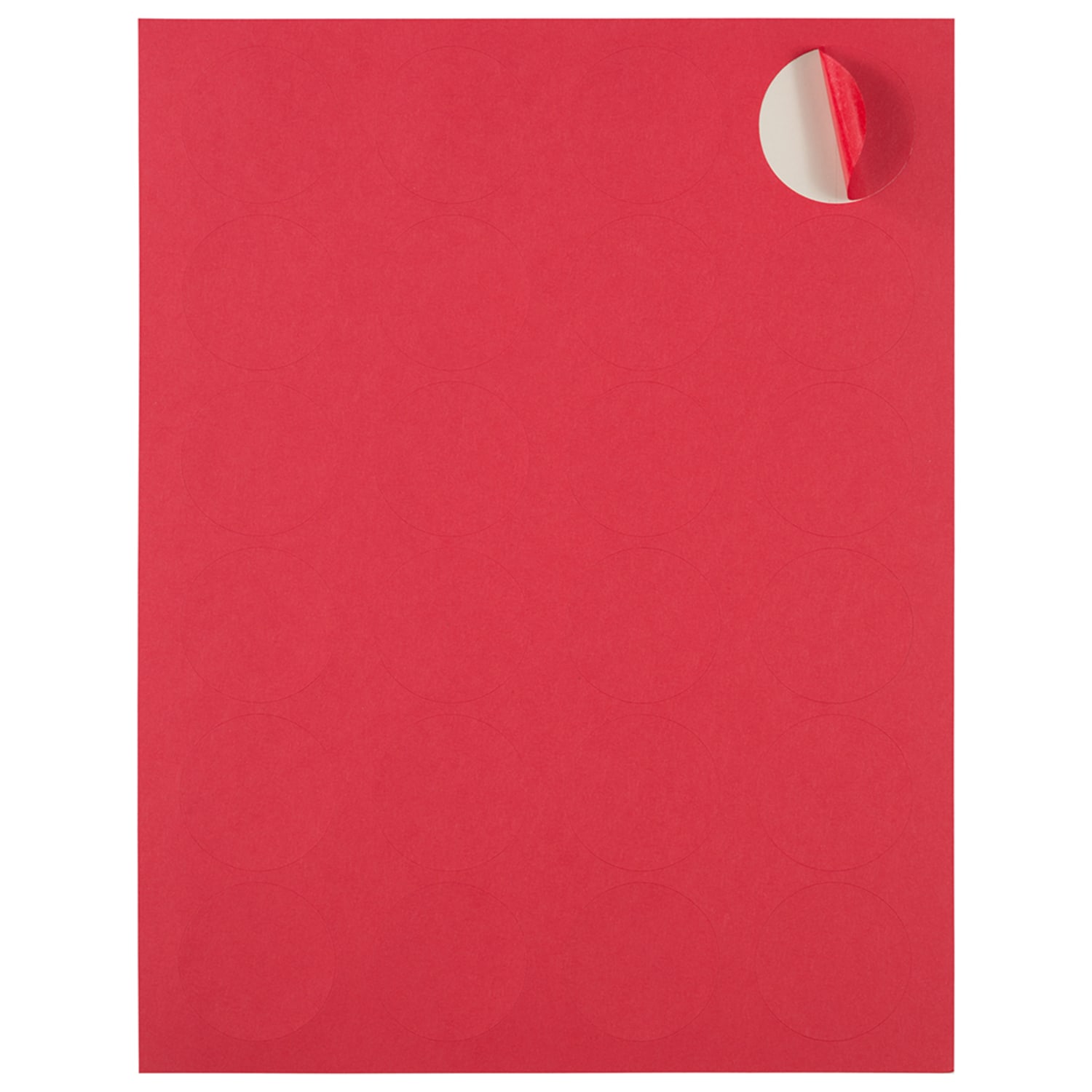 JAM Paper Circle Label Sticker Seals, 1 2/3in, Red, Pack Of 120 - Image 4