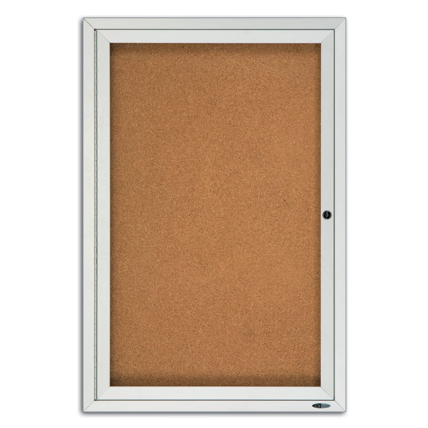 Quartet Enclosed Outdoor 1-Door Bulletin Board, 36in x 24in, Aluminum Frame With Silver Finish - Image 3