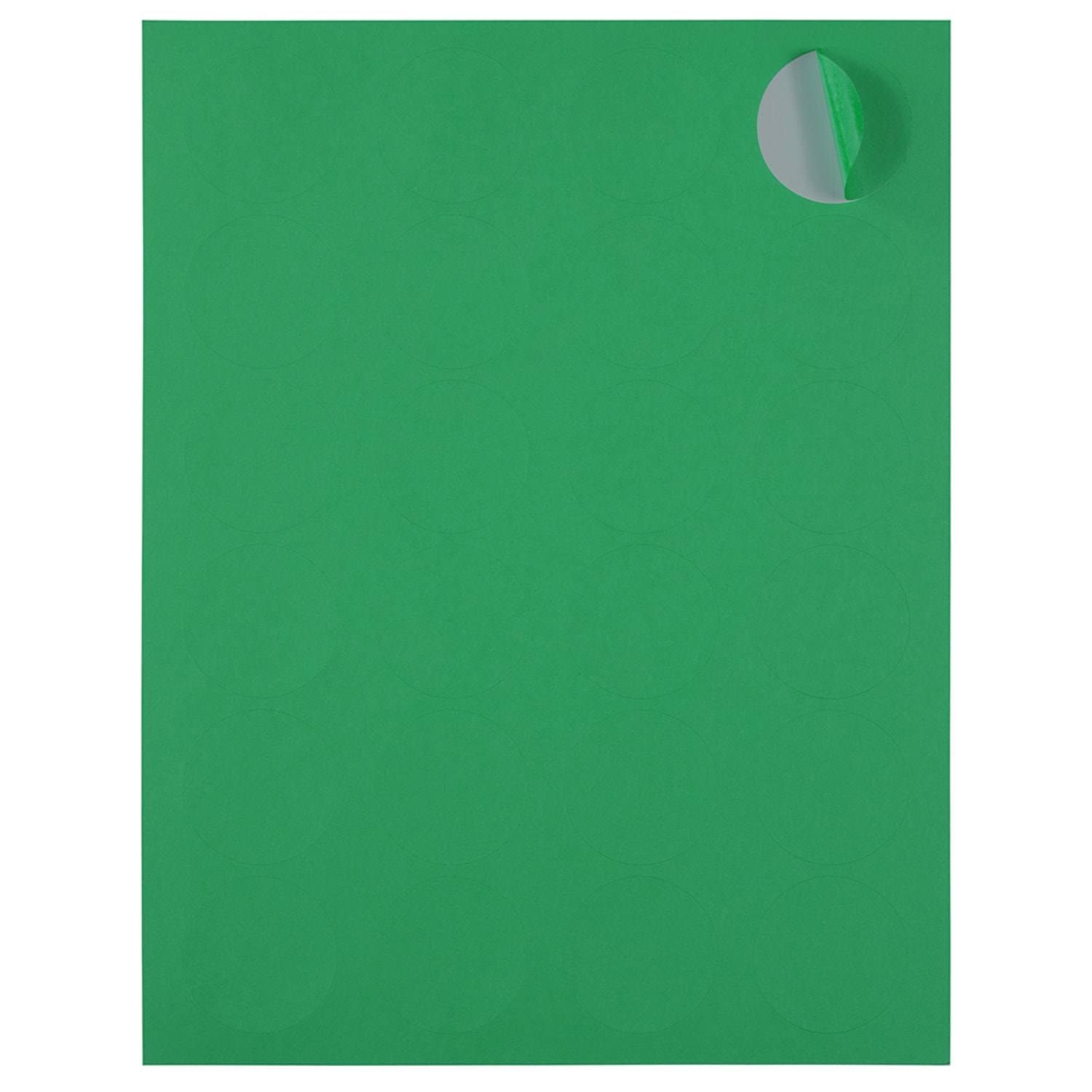 JAM Paper Circle Label Sticker Seals, 1 2/3in, Green, Pack Of 120 - Image 4