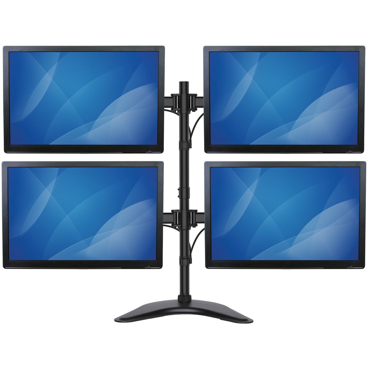 StarTech.com Quad Monitor Stand - Crossbar - Steel - Monitors up to 27in- Vesa Monitor - Computer Monitor Stand - ARMBARQUAD - Image 3