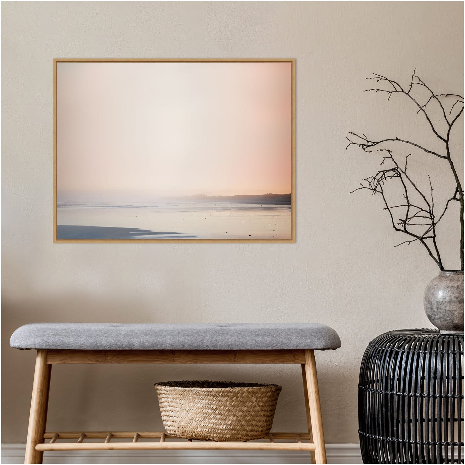 Amanti Art Currumbin Sandy Beach by Urban Road Framed Canvas Wall Art Print, 23inH x 30inW, Maple - Image 4