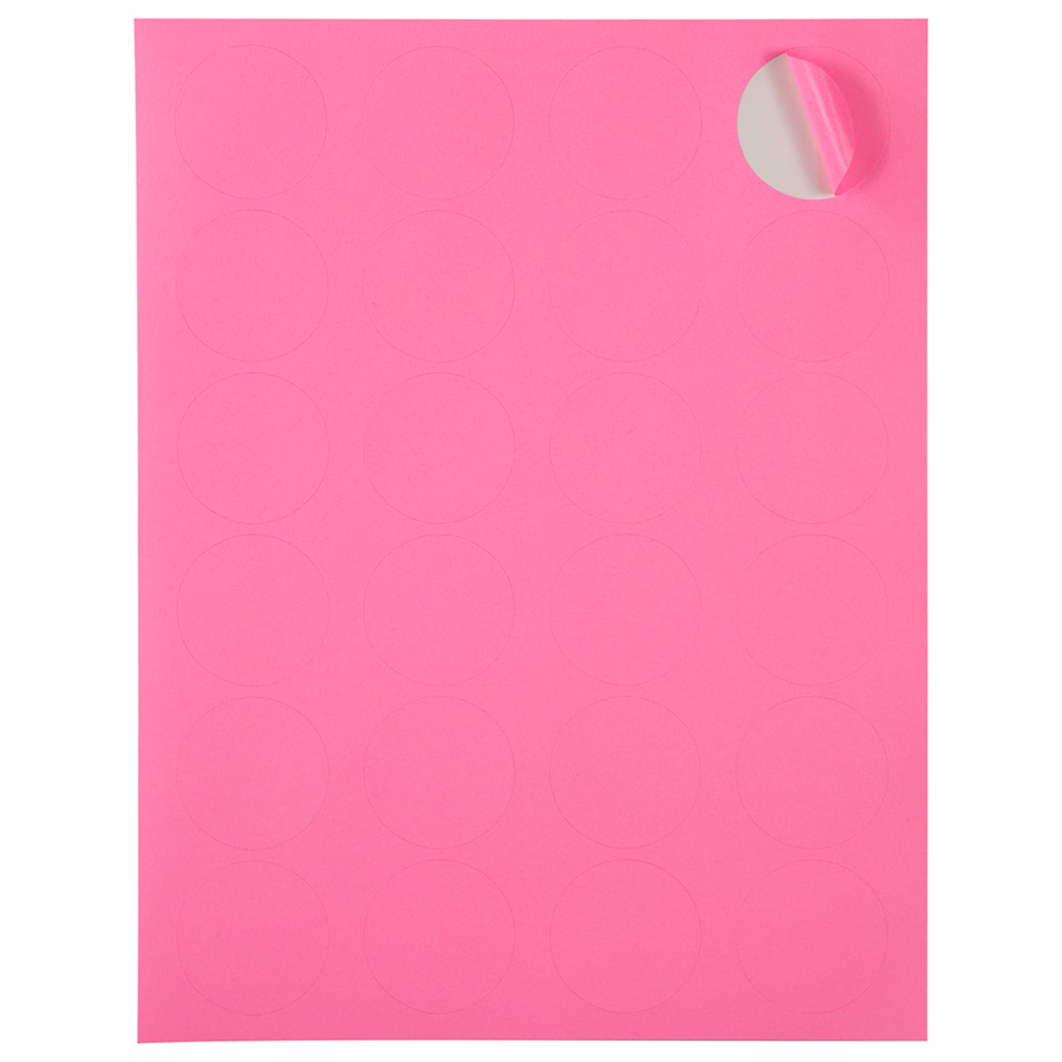 JAM Paper Circle Label Sticker Seals, 1 2/3in, Pink, Pack Of 120 - Image 4