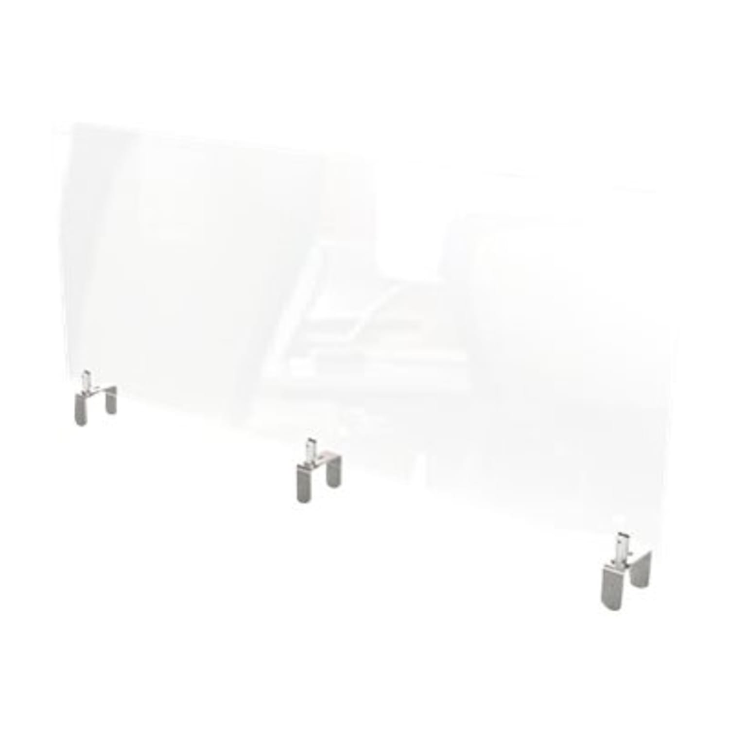 Ghent Partition Extender, Attached Clamp, 18inH x 29inW x 3-7/8inD, Clear - Image 4