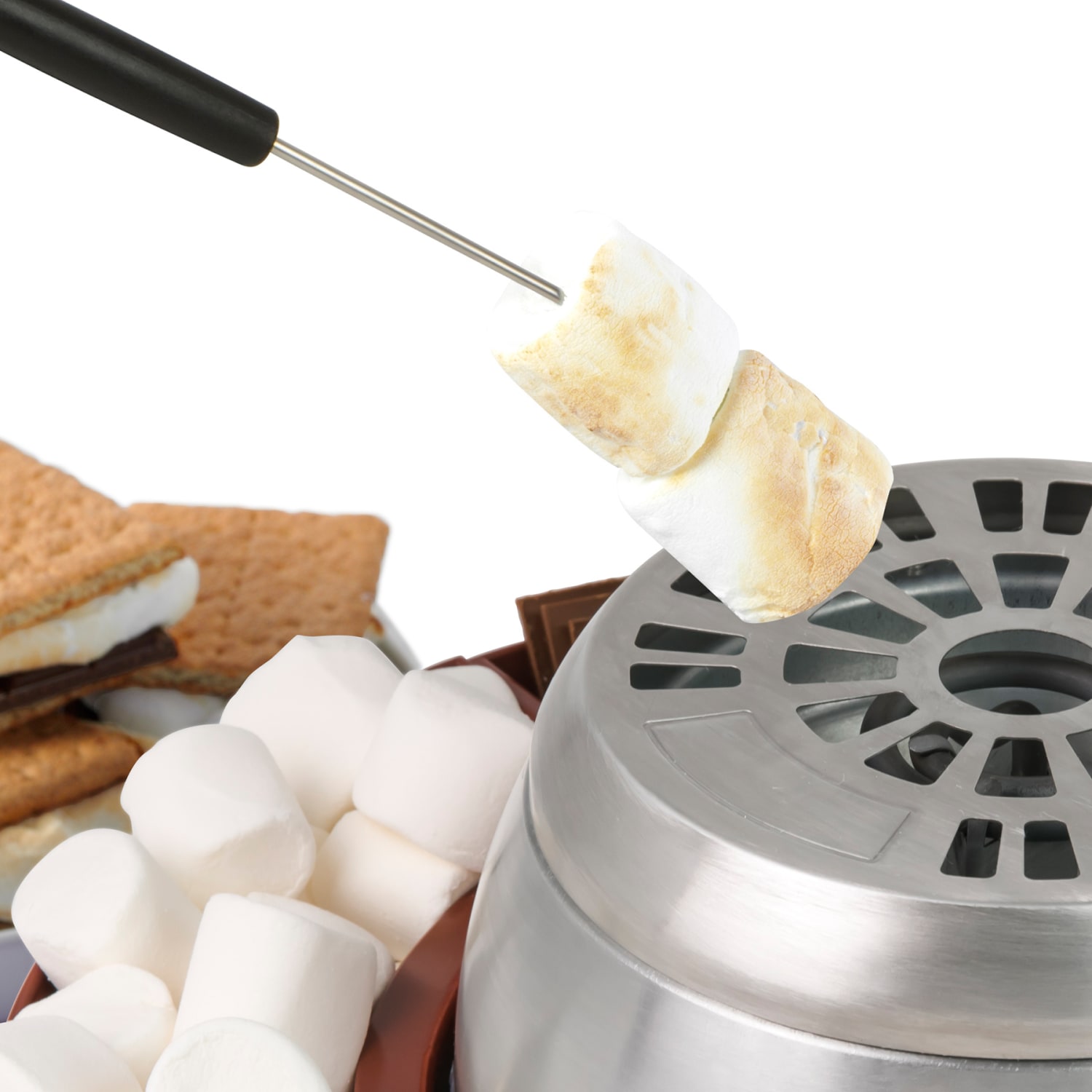 Nostalgia Electrics NLSM4BR Indoor Electric Stainless Steel Smores Maker, Brown - Image 6