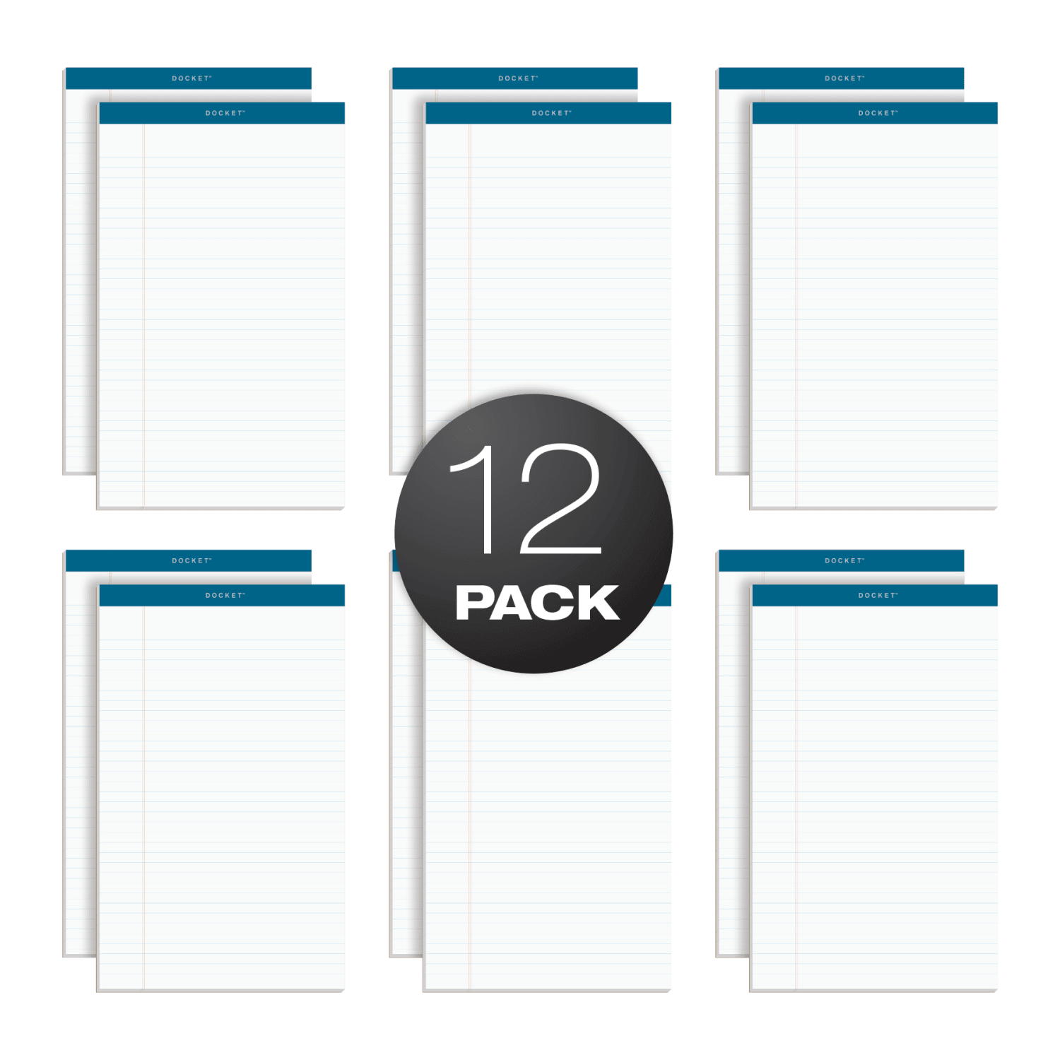 TOPS Double Docket Writing Pads, 8 1/2in x 14in, Legal Ruled, 50 Sheets, White, Pack Of 12 Pads - Image 3